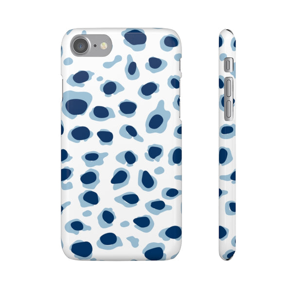 Preppy Leopard Blue + Navy Phone Case