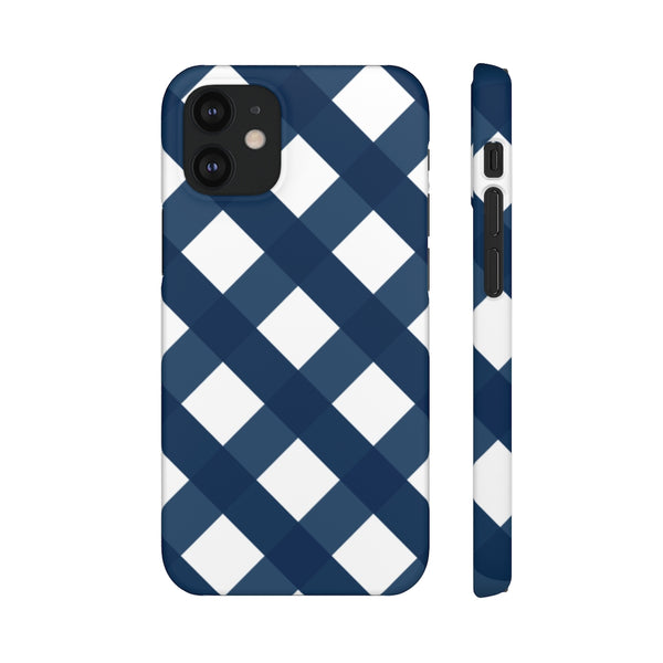 Ginghman Navy + White Blue Phone Case