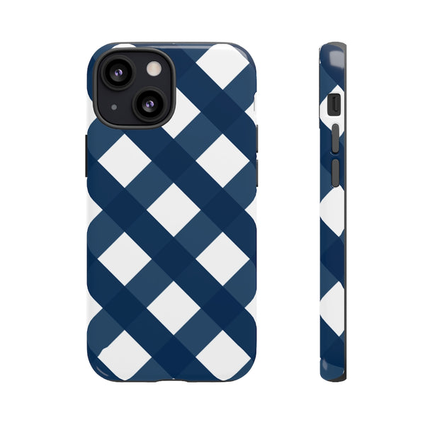 TOUGH Version Pretty Printing X Beautycounter Limited Edition Case Gingham Navy + White