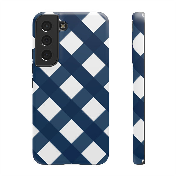 TOUGH Version Pretty Printing X Beautycounter Limited Edition Case Gingham Navy + White