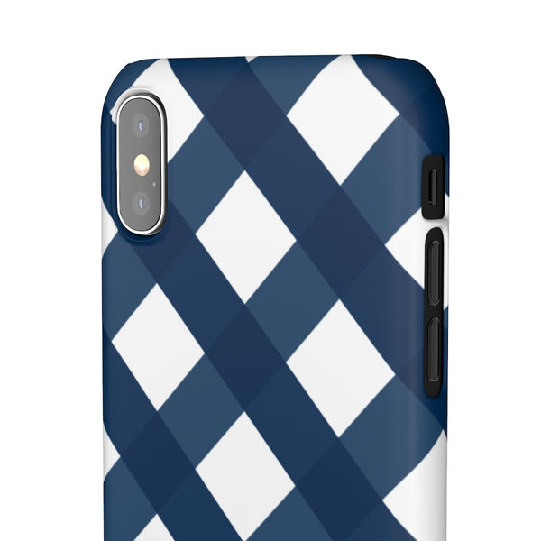 Ginghman Navy + White Blue Phone Case