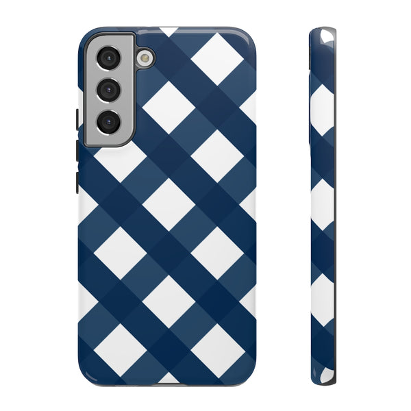 TOUGH Cases Pretty Printing X Beautycounter Limited Edition Case Gingham Plaid Navy
