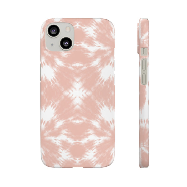 Tie Dye Shibori Blush + White Phone Case