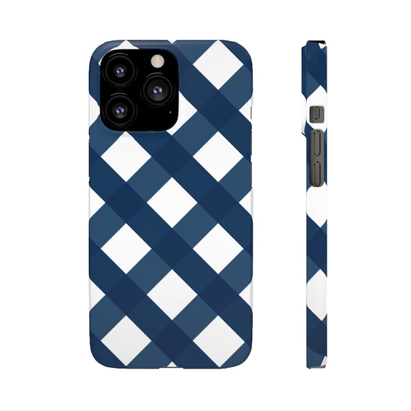 SLEEK Version Pretty Printing x Beautycounter Classic Navy Gingham Phone Case