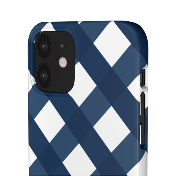 Ginghman Navy + White Blue Phone Case