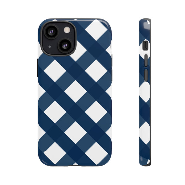 TOUGH Cases Pretty Printing X Beautycounter Limited Edition Case Gingham Plaid Navy