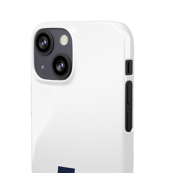 SLEEK Version Pretty Printing X Beautycounter Phone Case White with Navy Logo