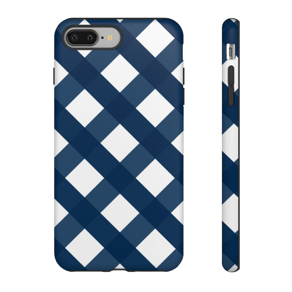 TOUGH Cases Pretty Printing X Beautycounter Limited Edition Case Gingham Plaid Navy