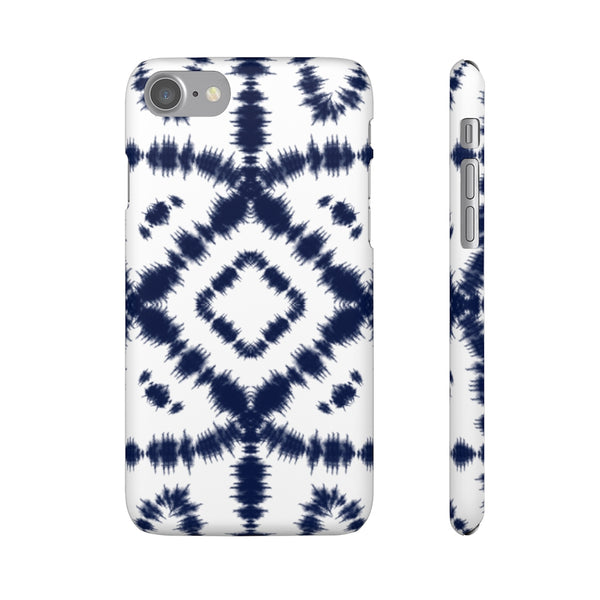 Shibori Navy + White Phone Case