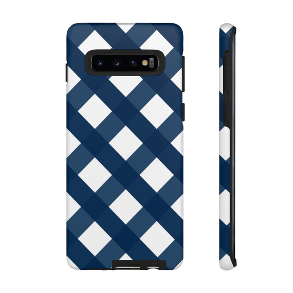 TOUGH Cases Pretty Printing X Beautycounter Limited Edition Case Gingham Plaid Navy