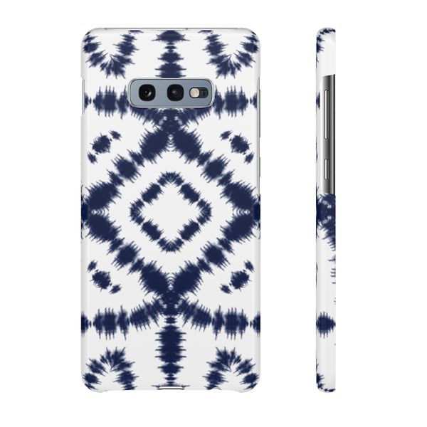 Shibori Navy + White Phone Case