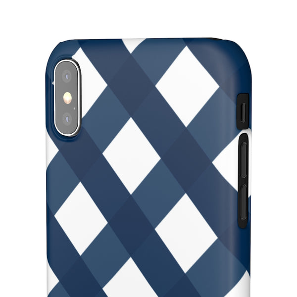 Ginghman Navy + White Blue Phone Case