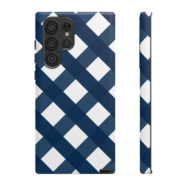 TOUGH Version Pretty Printing X Beautycounter Limited Edition Case Gingham Navy + White