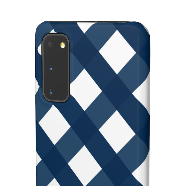 Ginghman Navy + White Blue Phone Case