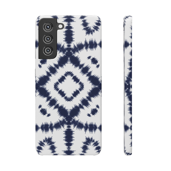 Shibori Navy + White Phone Case