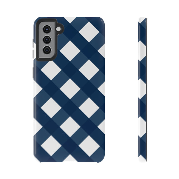 TOUGH Cases Pretty Printing X Beautycounter Limited Edition Case Gingham Plaid Navy