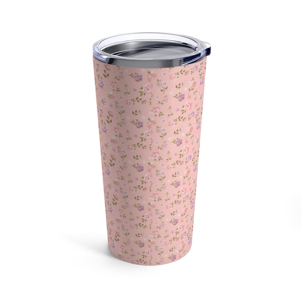 Preppy Disty Floral Tumbler in Pink Tumbler Drink stays cool 20oz Loveshackfancy Inspired