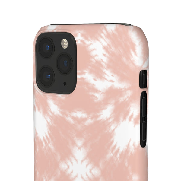 Tie Dye Shibori Blush + White Phone Case