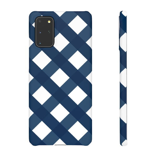 Gingham Navy + White Phone Case