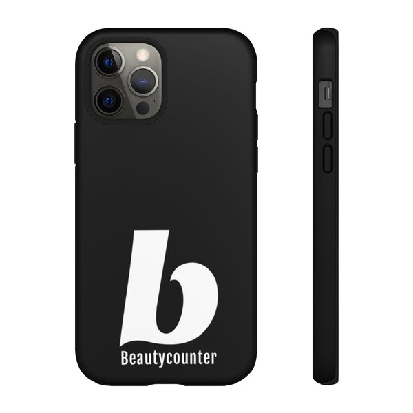 TOUGH Version Pretty Printing X Beautycounter Limited Edition Case Black with White logo