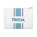 Canvas Zip Pouch Racing Stripes Shadow Text Initials (2 sizes)