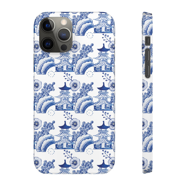 Chinoiserie Chic Toile Blue + White Phone Case