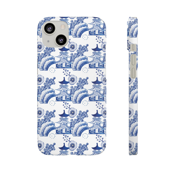 Chinoiserie Chic Toile Blue + White Phone Case