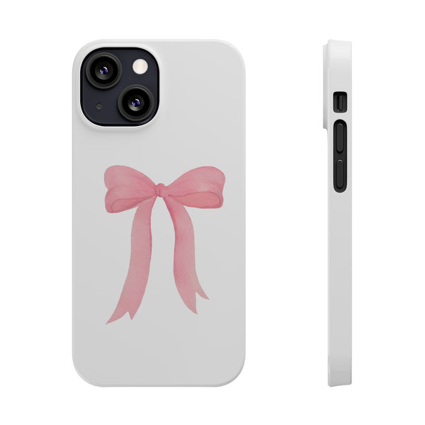 Pink Bow Phone Case, Coquette , loveshackfancy inspired, preppy print Phone Case Slim and Sleek