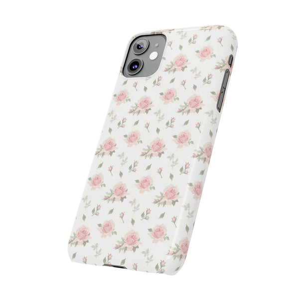 Preppy loveshack inspired ditsy floral blush pink  Print Phone Case Slim, Impact Resistant Shell, all iPhone Models 14 Pro Max 13