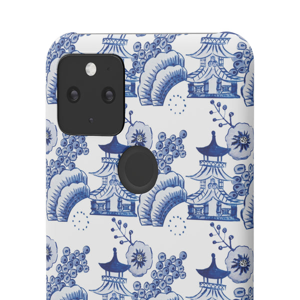 Chinoiserie Chic Toile Blue + White Phone Case