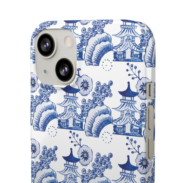 Chinoiserie Chic Toile Blue + White Phone Case