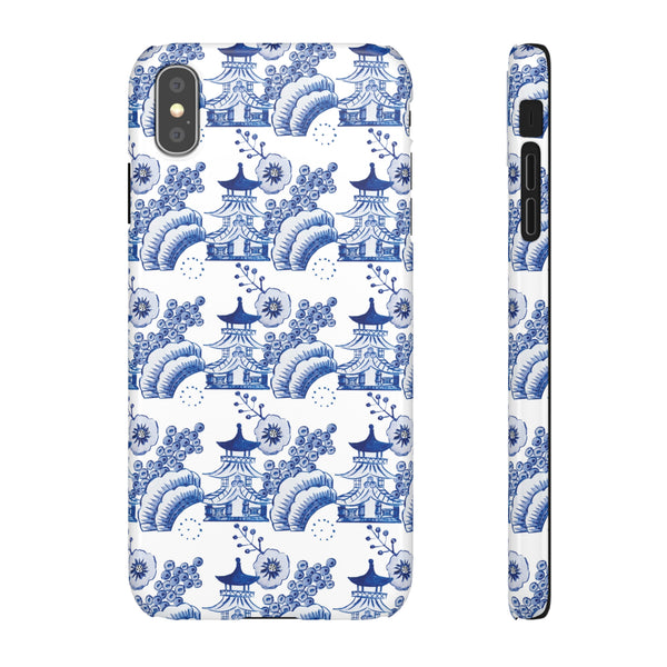 Chinoiserie Chic Toile Blue + White Phone Case