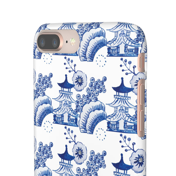 Chinoiserie Chic Toile Blue + White Phone Case