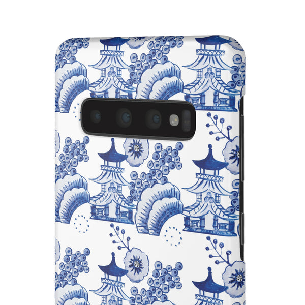 Chinoiserie Chic Toile Blue + White Phone Case