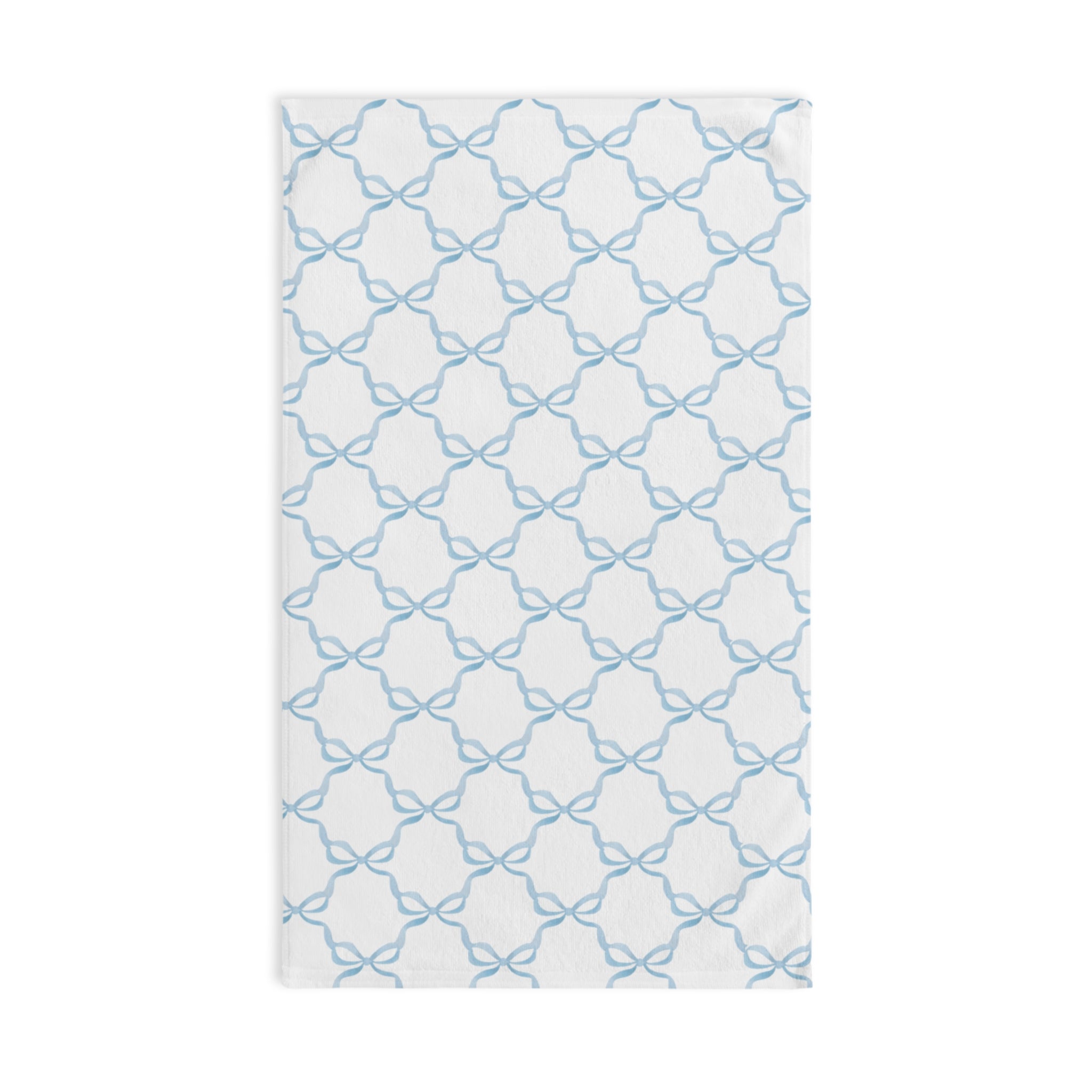 Hand Towel  Watercolor Bows Blue