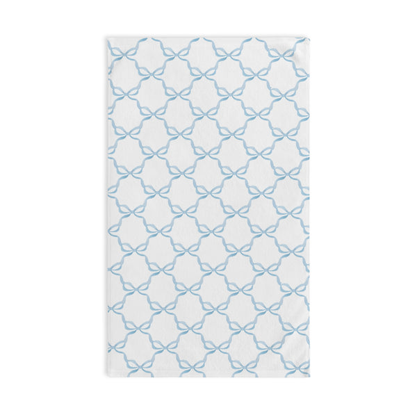 Hand Towel  Watercolor Bows Blue