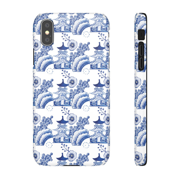 Chinoiserie Chic Toile Blue + White Phone Case