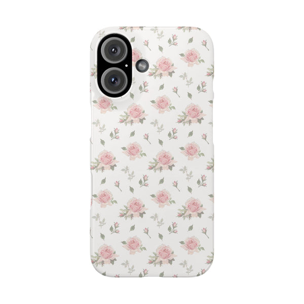 Preppy loveshack inspired ditsy floral blush pink  Print Phone Case Slim, Impact Resistant Shell, all iPhone Models 14 Pro Max 13