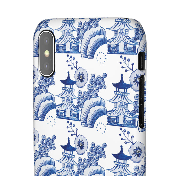 Chinoiserie Chic Toile Blue + White Phone Case