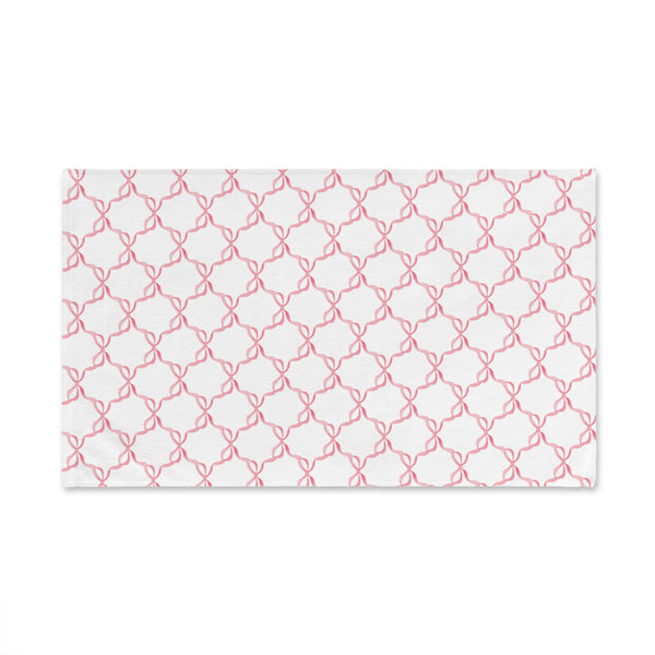 Hand Towel Watercolor Bows Pink