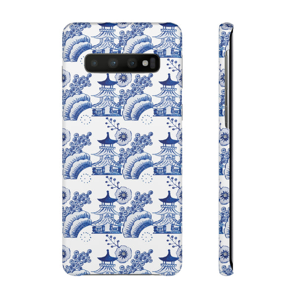 Chinoiserie Chic Toile Blue + White Phone Case