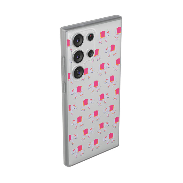Flexible Phone Case - Preppy Chinoiserie Elephant Pattern  iphone Samsung clear access to all ports and functions