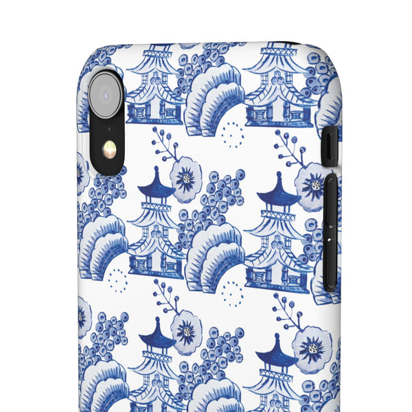 Chinoiserie Chic Toile Blue + White Phone Case