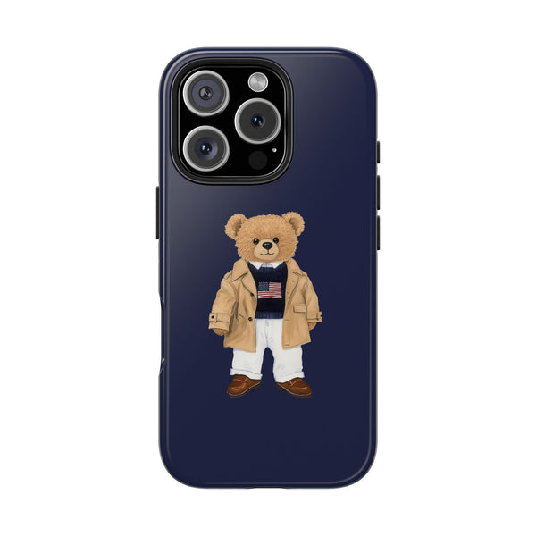 Stylish Teddy Bear Tough Phone Case - Perfect for Trendsetters