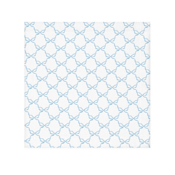 Face Towel in Preppy Hearts, Watercolor, Blue and White,