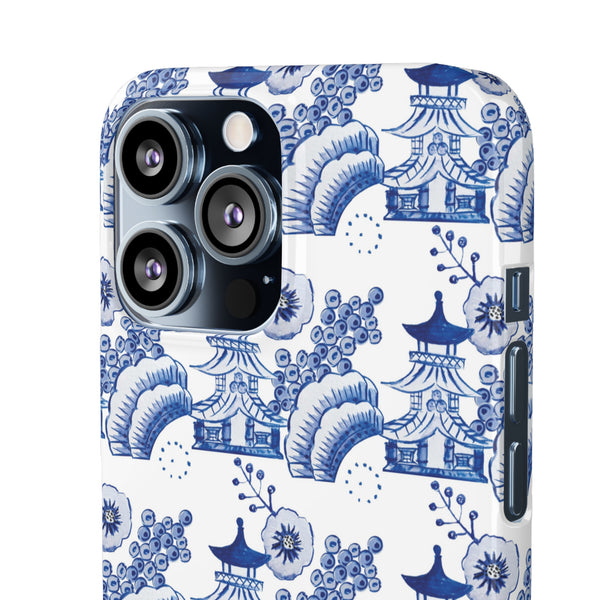 Chinoiserie Chic Toile Blue + White Phone Case