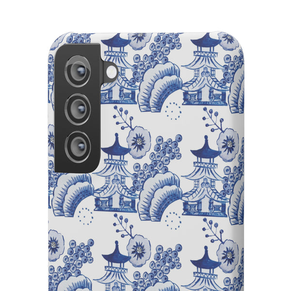 Chinoiserie Chic Toile Blue + White Phone Case