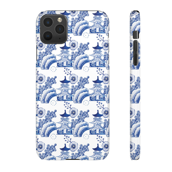 Chinoiserie Chic Toile Blue + White Phone Case