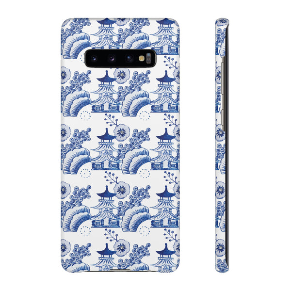 Chinoiserie Chic Toile Blue + White Phone Case