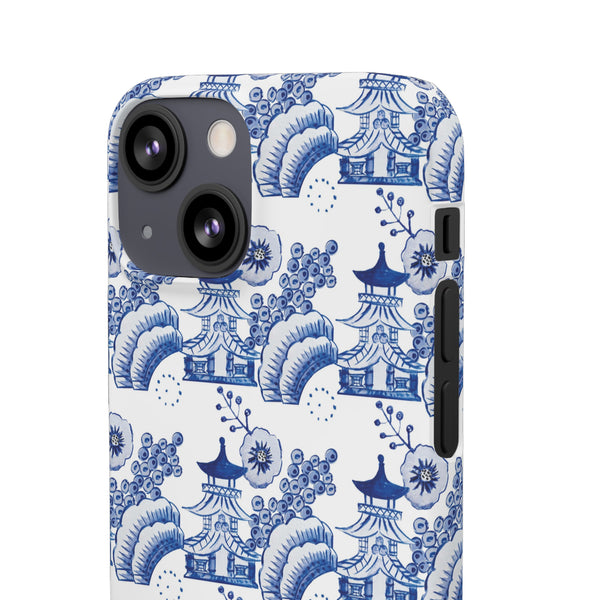 Chinoiserie Chic Toile Blue + White Phone Case